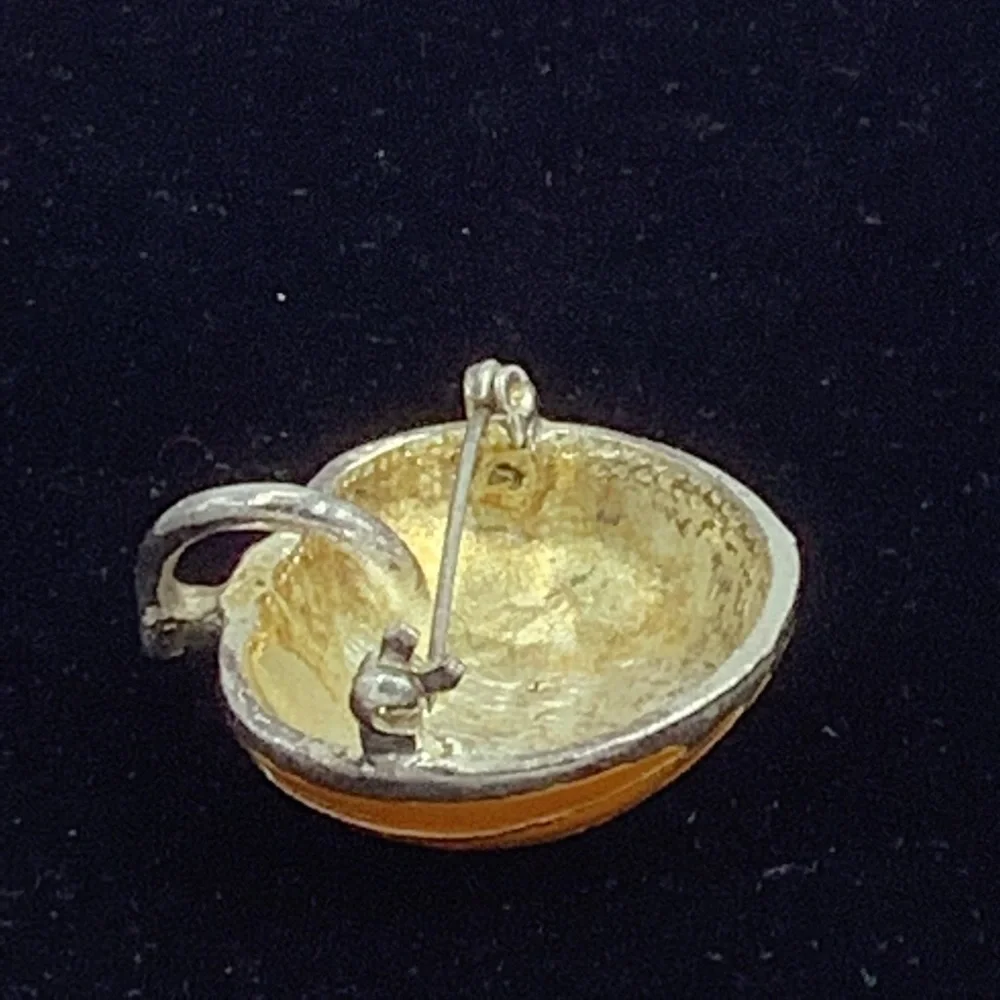 Metallic Pumpkin Brooch Brooch